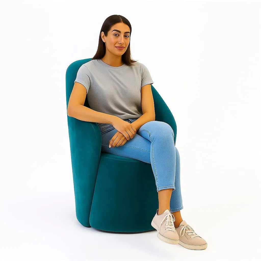 Modern Accent Chair Stylish Upholstered Swivel Chair for Living Room Accent Chairs Desk and Decor 