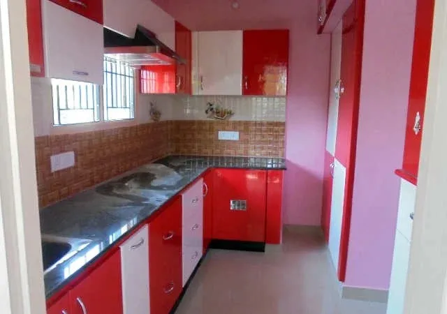 Vibrant Orange Modular Kitchen Modular Kitchen Desk and Decor 