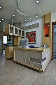 Office Room with Glass Partition Wall Modern Office Designs Desk and Decor 