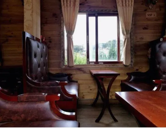 VIP Lounge Cabin (VIP 1) — Resort Seating Room Resort Style Design Desk and Decor 