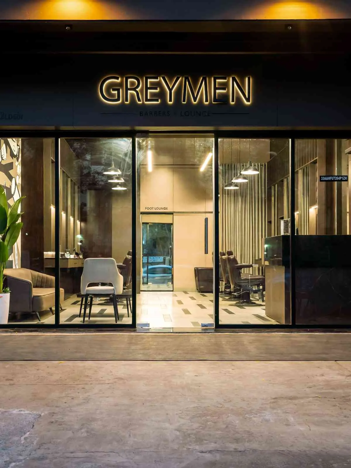 Greymen Barbers & Lounge – Storefront Facade Design Minimal Retail Design Desk and Decor 