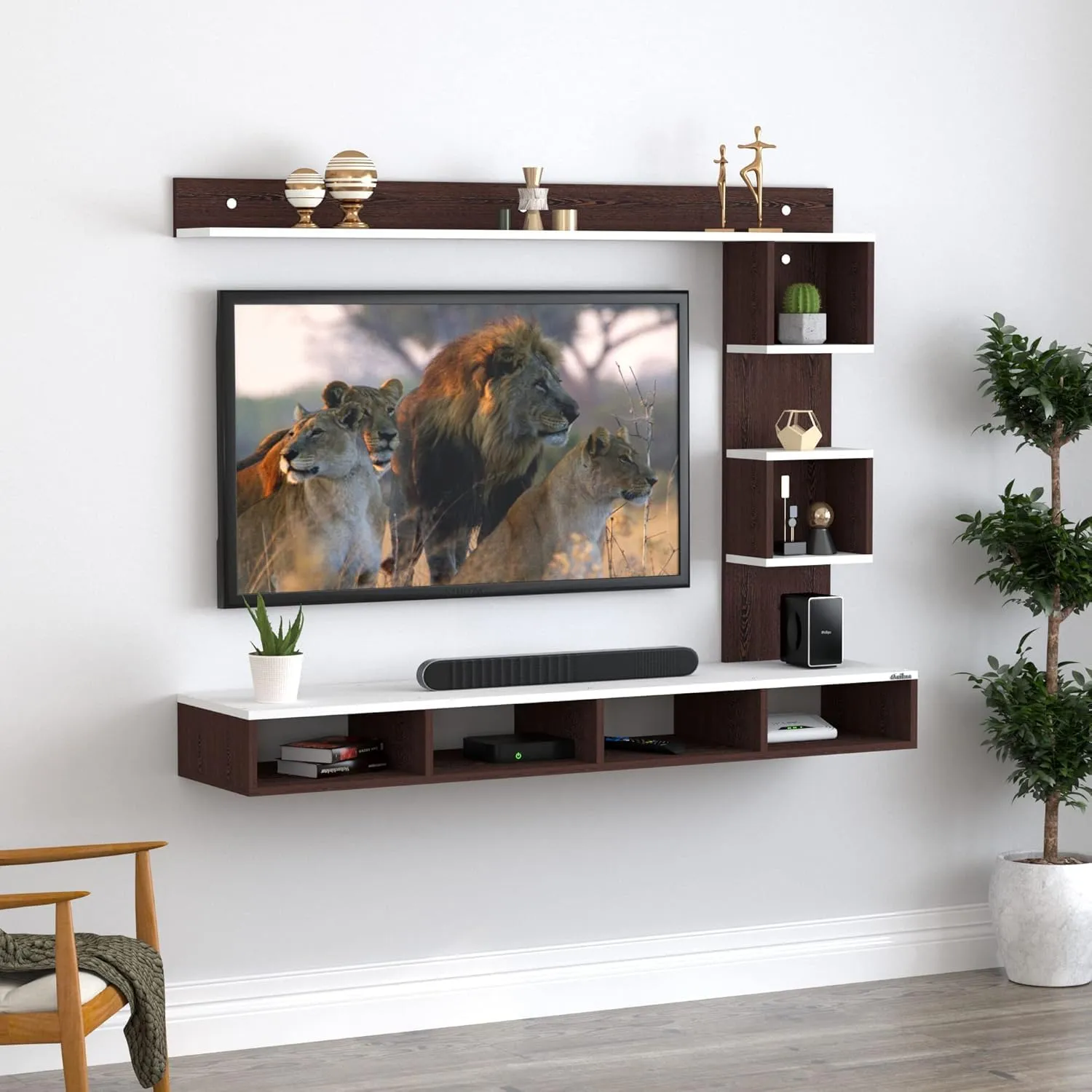 TV Unit Set Wall Mounted Wall Mounted TV Units Desk and Decor 