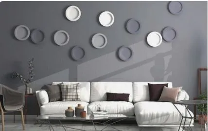 Living Room with Circular Wall Art Installation Modern Living Room Designs Desk and Decor 