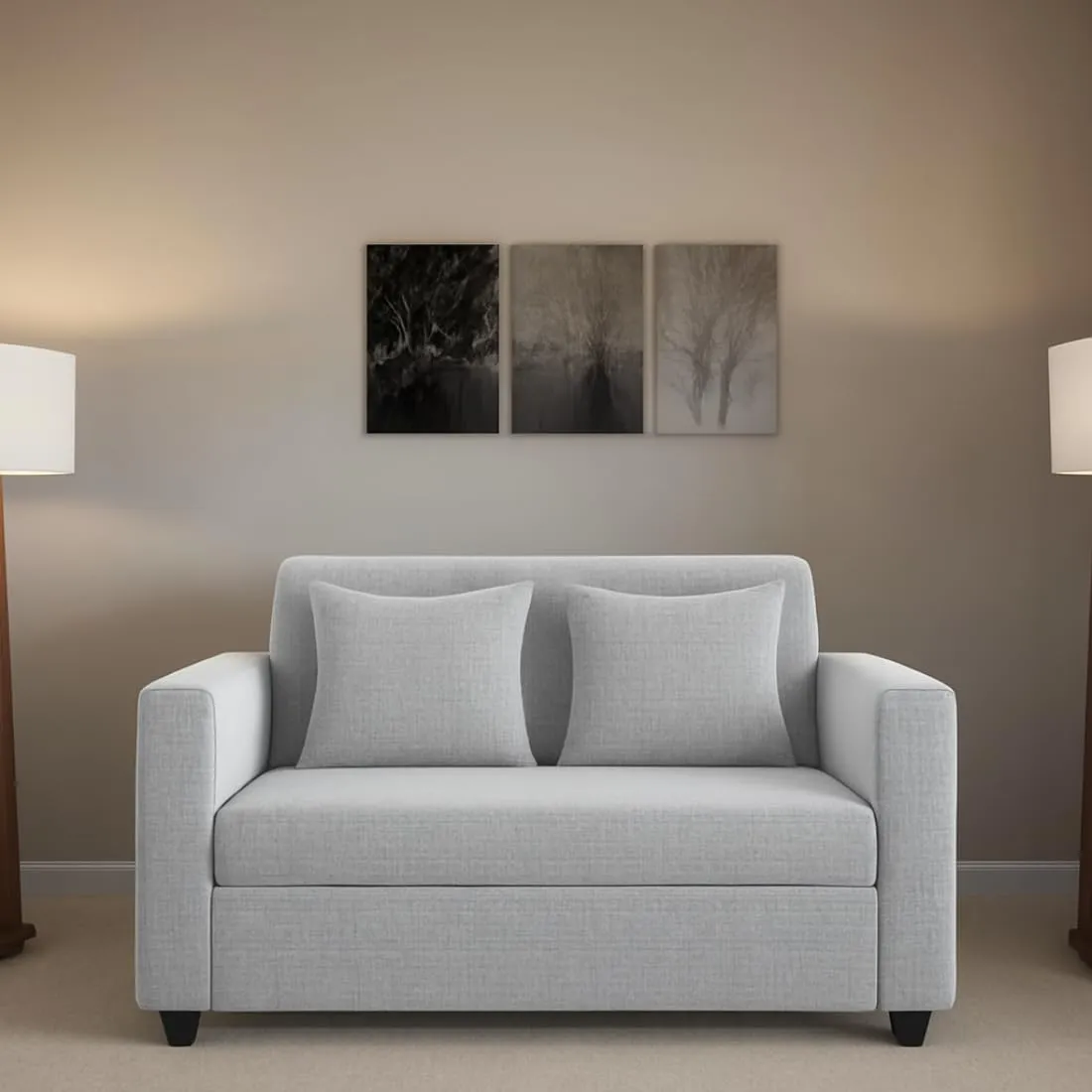 Furniture 2 Seater Fabric Sofa for Living Room & Home 2 Seater Sofas Desk and Decor 