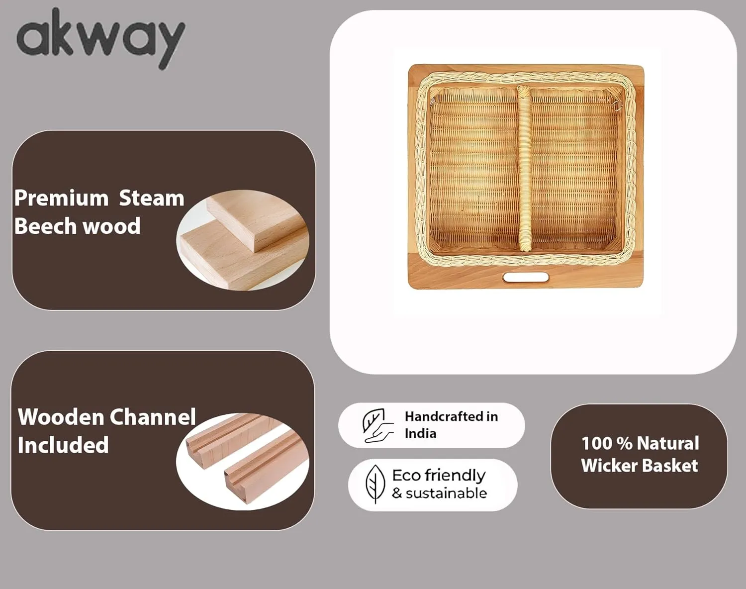Wicker basket for modular kitchen Pull-Out Baskets Desk and Decor 