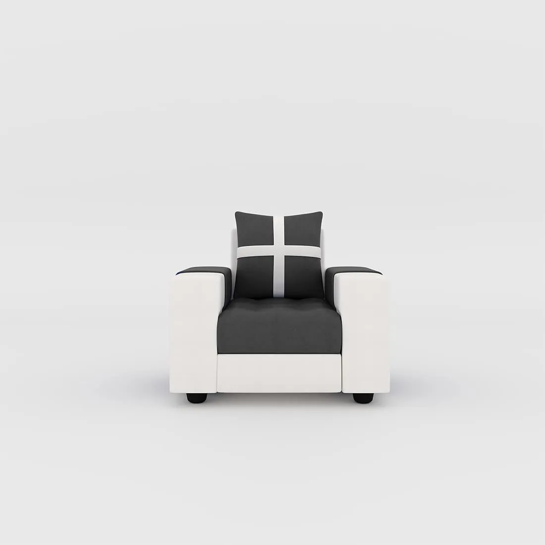 Jamestown 1 Seater Sofa Set for Living Room Black 1 Seater Sofas Desk and Decor 