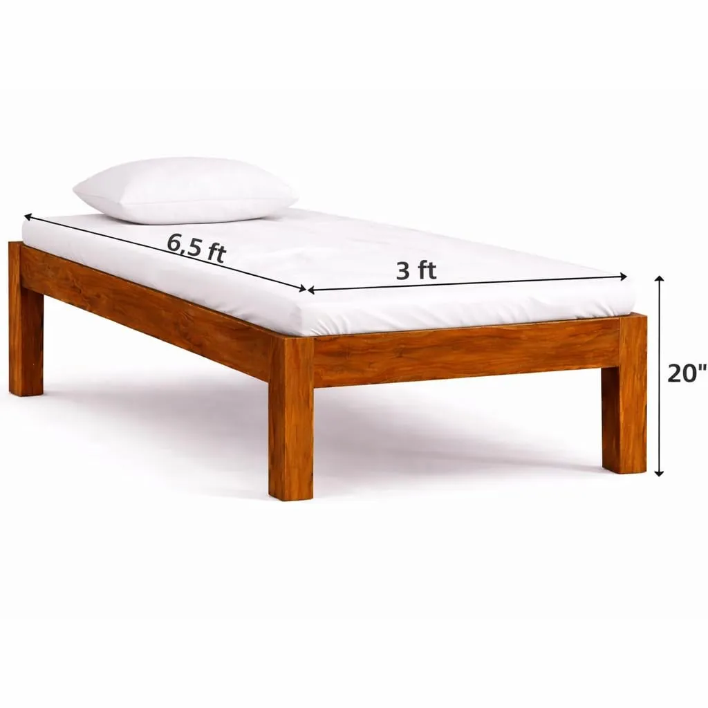 Sheesham Wood Single Bed I Sheesham Wood Single Size Bed Single Beds Desk and Decor 