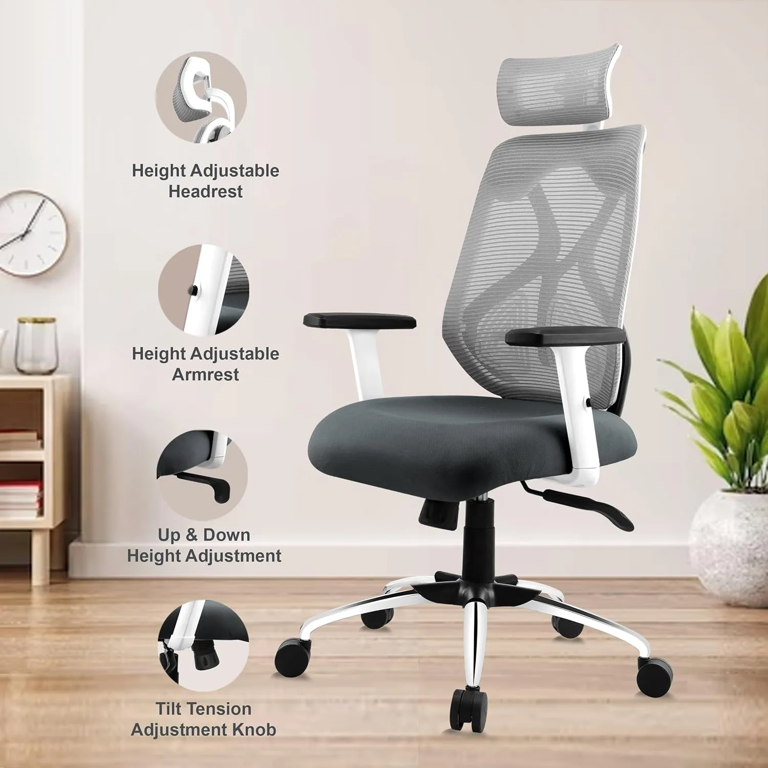 Ergofit Ergonomic Office Chair for Home Ergonomic Chairs Desk and Decor 