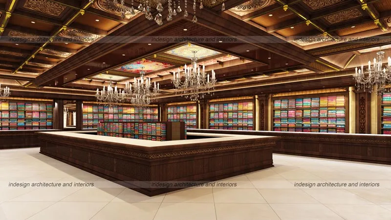 Commercial Apparel Showroom Large Space Showroom Desk and Decor 
