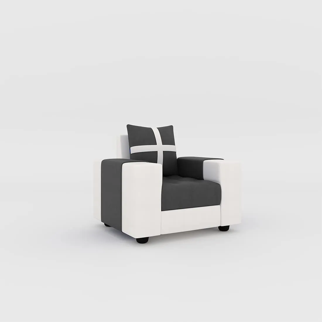 Jamestown 1 Seater Sofa Set for Living Room Black 1 Seater Sofas Desk and Decor 