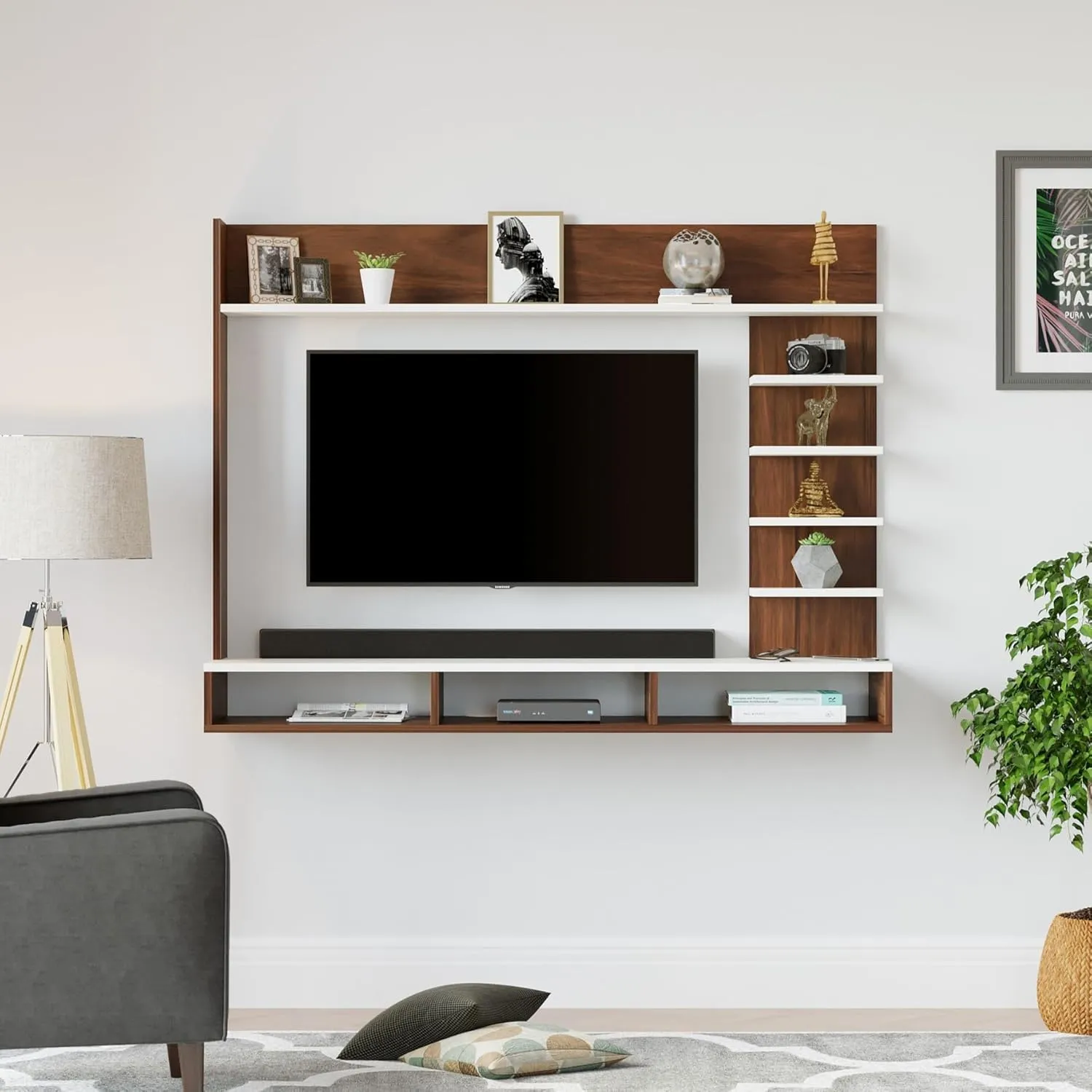 Primax Grande Standard Engineering Wood Wall Mount TV Wall Mounted TV Units Desk and Decor 