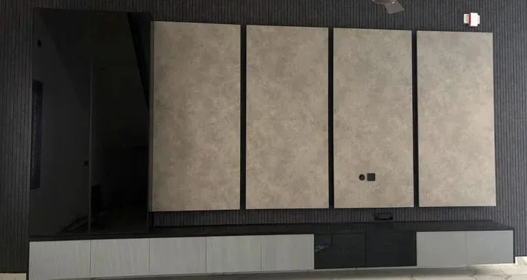 Bedroom with Curved-Top Terracotta Wardrobe Modular Wardrobe Desk and Decor 
