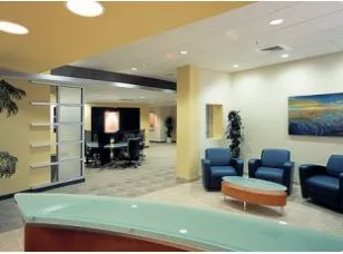 Corporate Office Reception & Lounge Area with Meeting Room View Corporate Office Layouts Desk and Decor 
