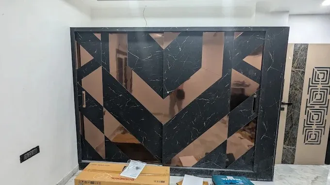 Wardrobe with Study Desk & Modular Internal Storage Modular Wardrobe Desk and Decor 