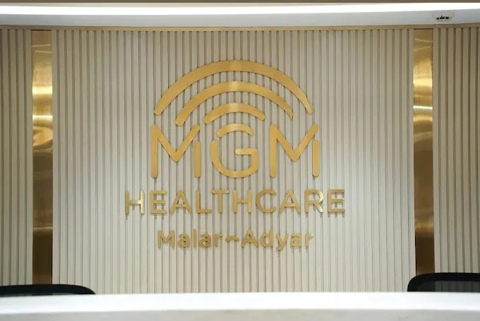 Hospital Waiting/Reception Lounge with Symmetrical Seating Healthcare Interior Design Desk and Decor 