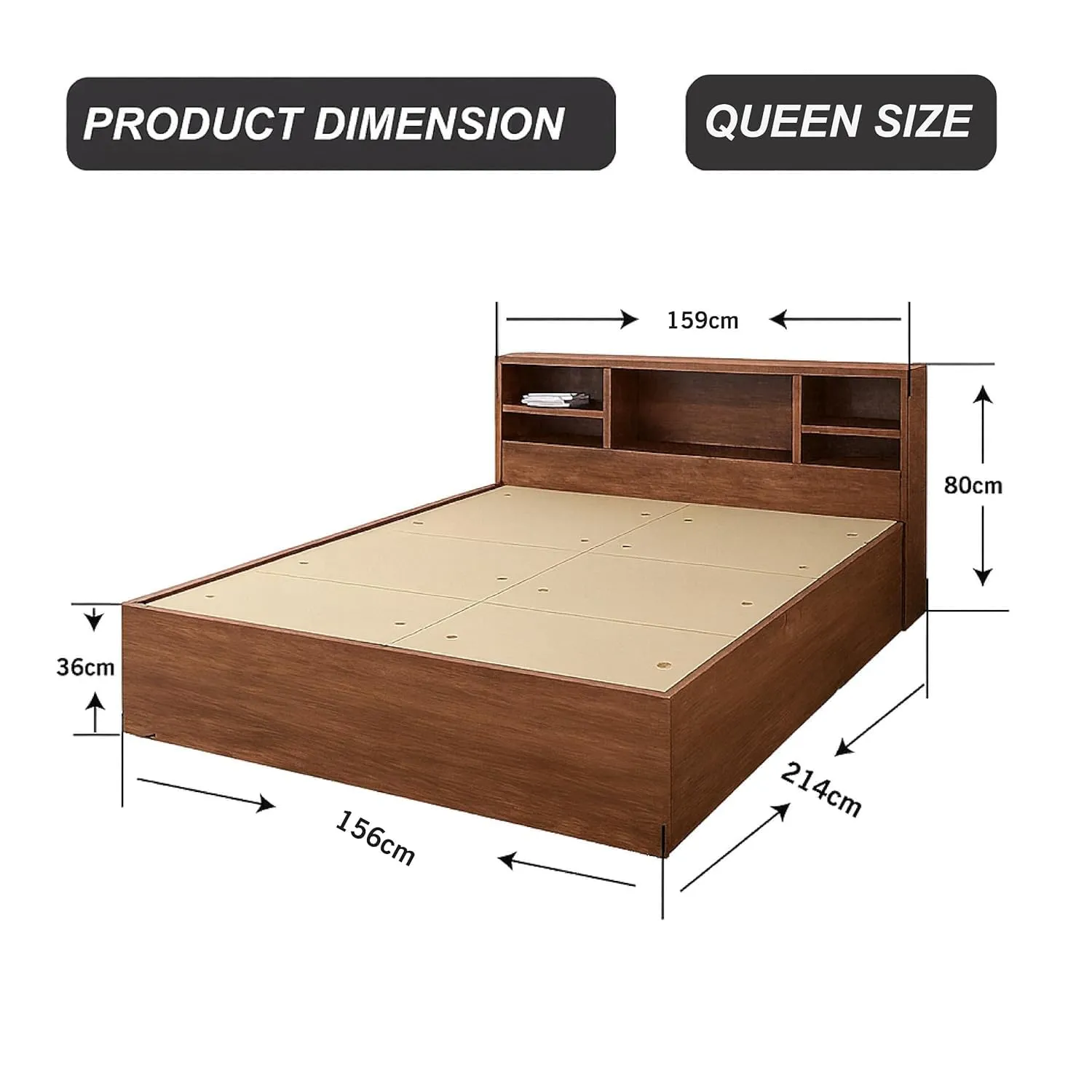 Queen Size Bed Engineered Wood with Box Modern Design with Headboard Queen Size Beds Desk and Decor 