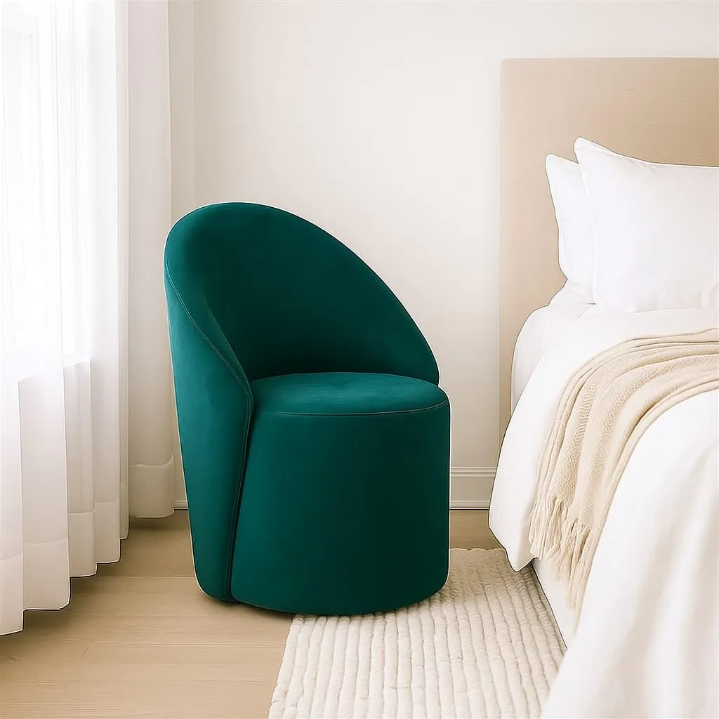 Modern Accent Chair Stylish Upholstered Swivel Chair for Living Room Accent Chairs Desk and Decor 
