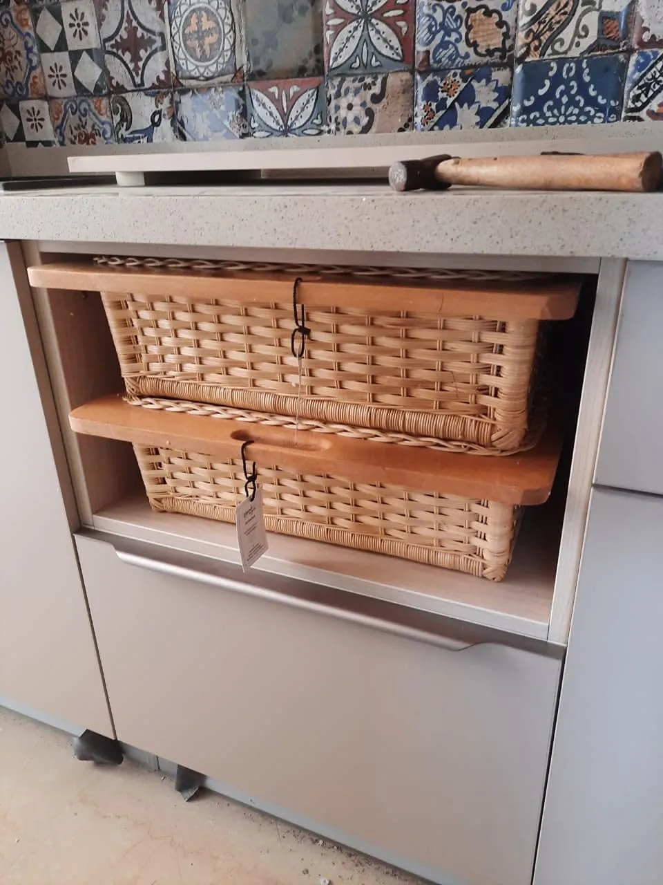Wicker basket for modular kitchen Pull-Out Baskets Desk and Decor 