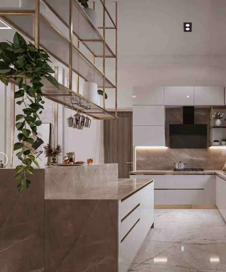 Luxury Modern Dining Room Open Dining with Living Desk and Decor 