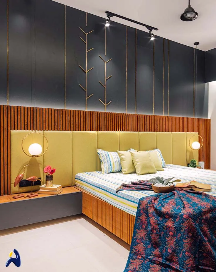 bedroom-cot-with-panel Modern Bedroom Desk and Decor 
