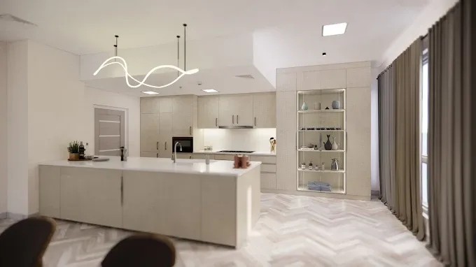 Modern U-Shaped Modular Kitchen Modular Kitchen Desk and Decor 