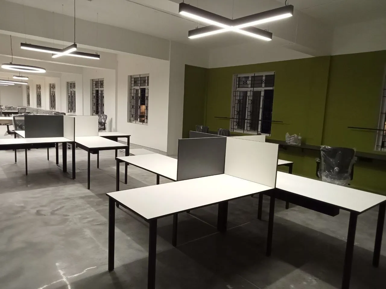 Polymer Component Showcase with Backlit Technical Information Panels and Award Display IT office Desk and Decor 