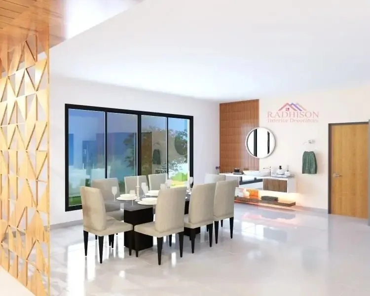Vibrant Yellow & Grey Modular Kitchen with Island Breakfast Counter Modern Dining Room Designs Desk and Decor 