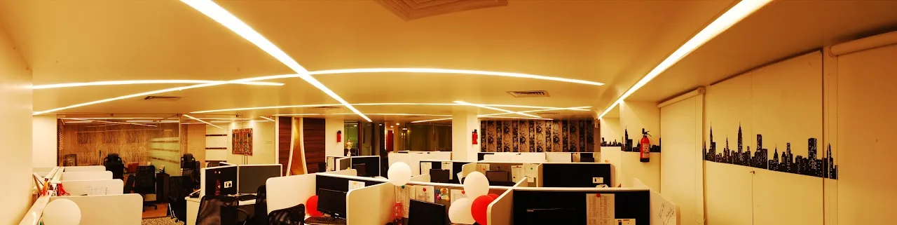 Corporate Office Reception with Curved Cove Ceiling Modern Office Designs Desk and Decor 