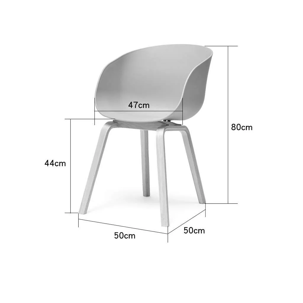 Delta Nordic Plastic Solid Wood Coffee Dining Chair in White Colour Plastic Dining Chairs Desk and Decor 