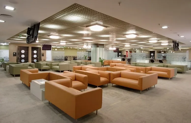Commercial – AirportAirline Business Class Lounge CorporateBank Waiting Lounge Area with Modern Office Designs at Deskanddecor