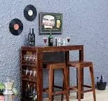 Premium Wooden Bar Table with Bar Tables at Deskanddecor