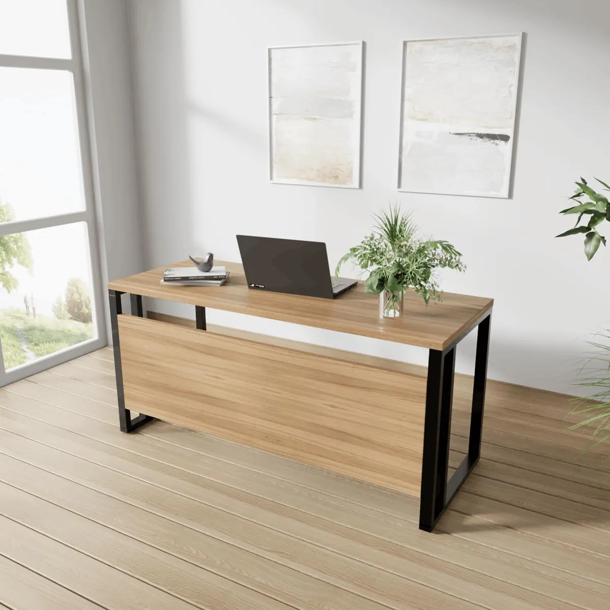 Cosmo Computer Desk Home/Office Desks with Reception Desks at Deskanddecor