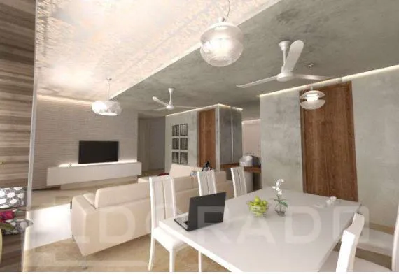 Open-Plan Living & Dining Room with Modern Living Room Designs at Deskanddecor