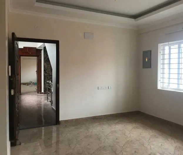 Unfurnished Bedroom with Marble Flooring and Cove False Ceiling with Study Room / Bedroom at Deskanddecor