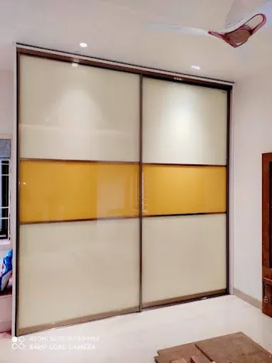 Modern Transitional Bedroom with Modular Wardrobe at Deskanddecor