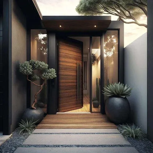 modern luxury main entrance door with Modern Living Room Designs at Deskanddecor