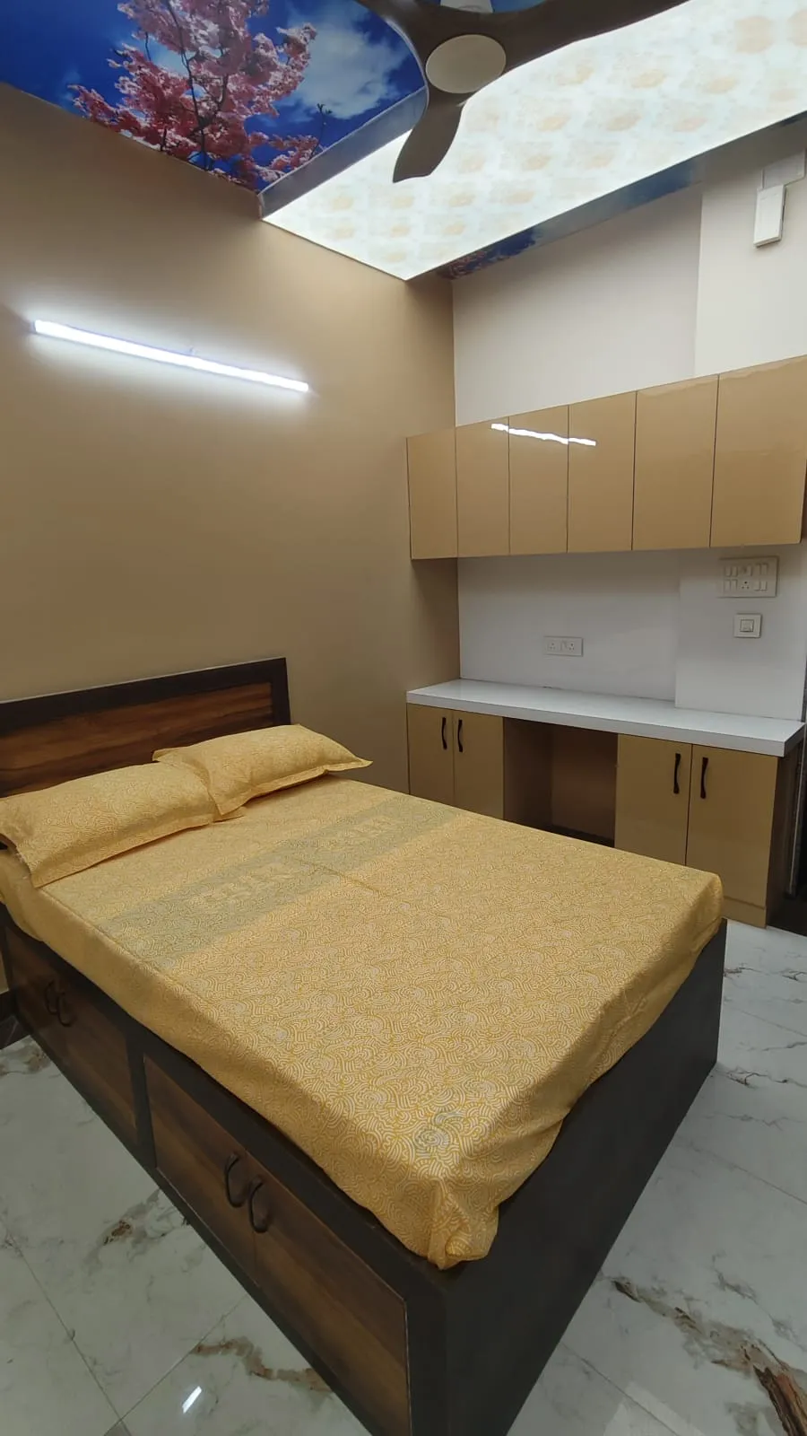 Hostel Bedroom with Storage Bed & Study Unit with Hostel/Dormitory Room at Deskanddecor