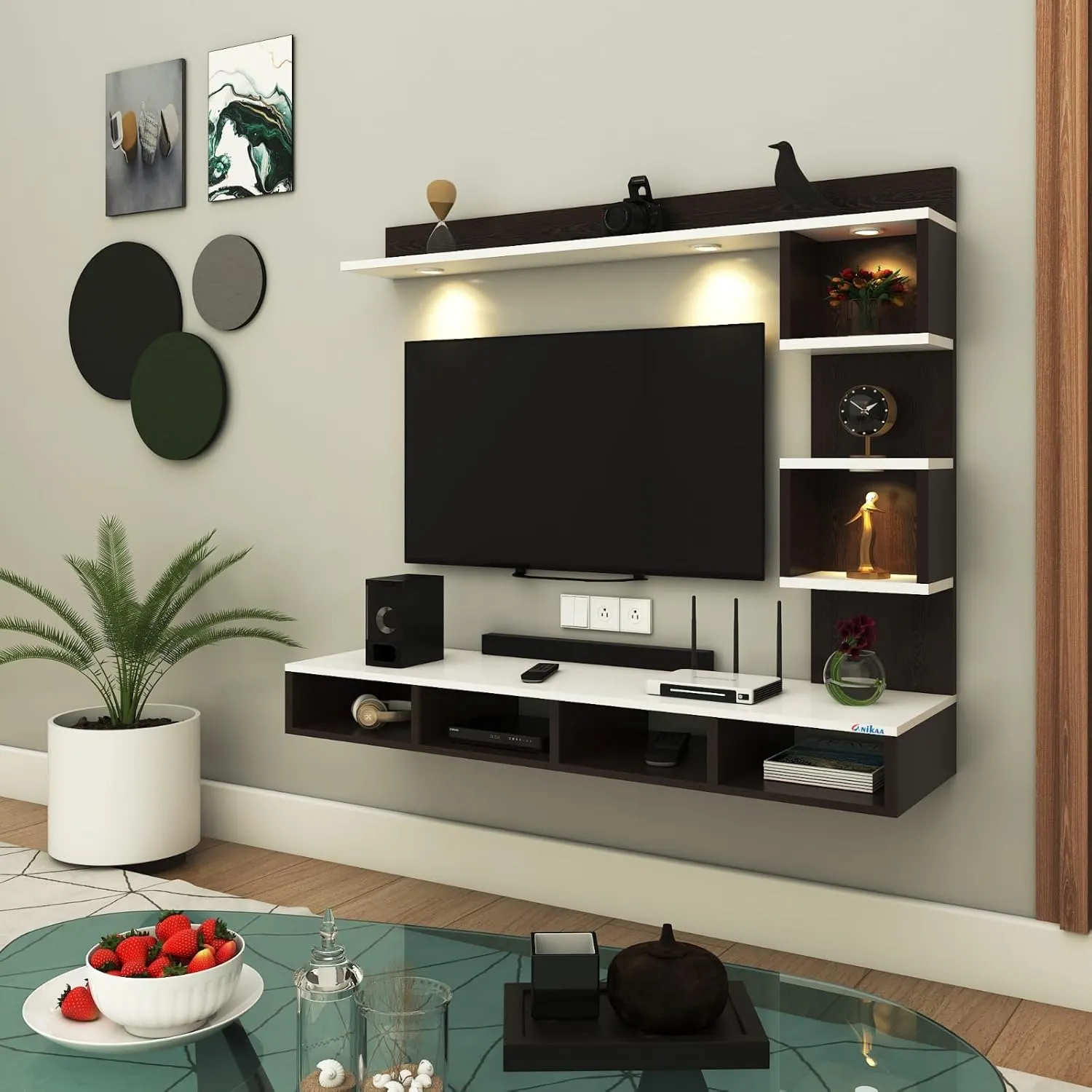 TV Unit Set Wall Mounted with Wall Mounted TV Units Desk and Decor