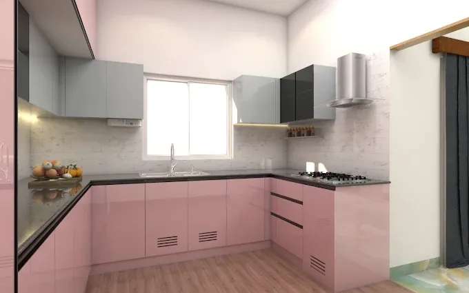 Modern Modular Kitchen Layout with Modular Kitchen at Deskanddecor